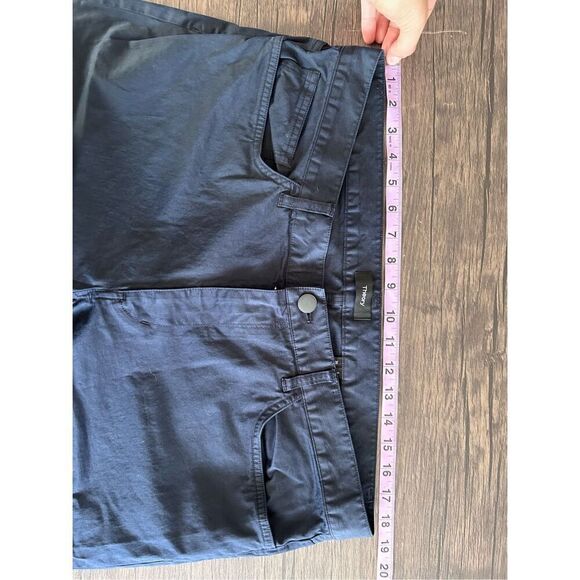 Theory Classic Solid Dark Blue Cotton Blend Straight Leg Chino Pants Size 36 - Picture 8 of 11